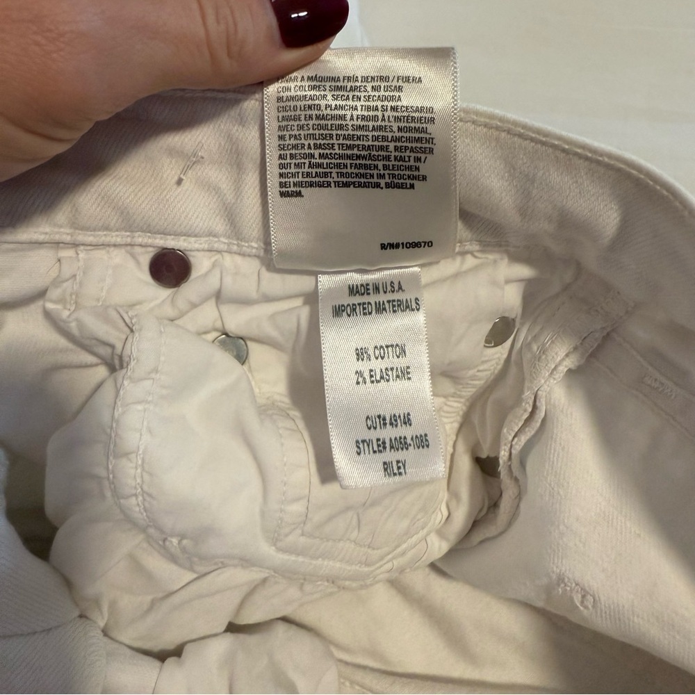 AGOLDE white jeans denim Riley straight leg 26 - Picture 7 of 11